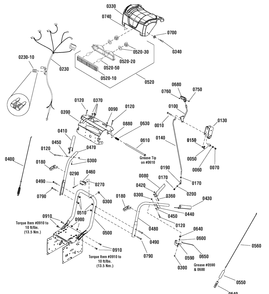 Handles And Controls Group Diagram and Parts List for 1696053-CM691150 2011 Briggs and Stratton Snow Blower